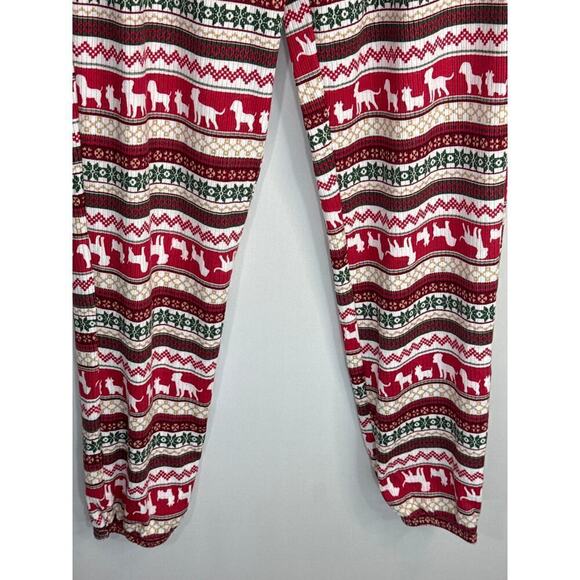 Christmas Theme Pull On Ribbed Loungewear Pajama Pants Women's Small NWOT - Picture 4 of 9